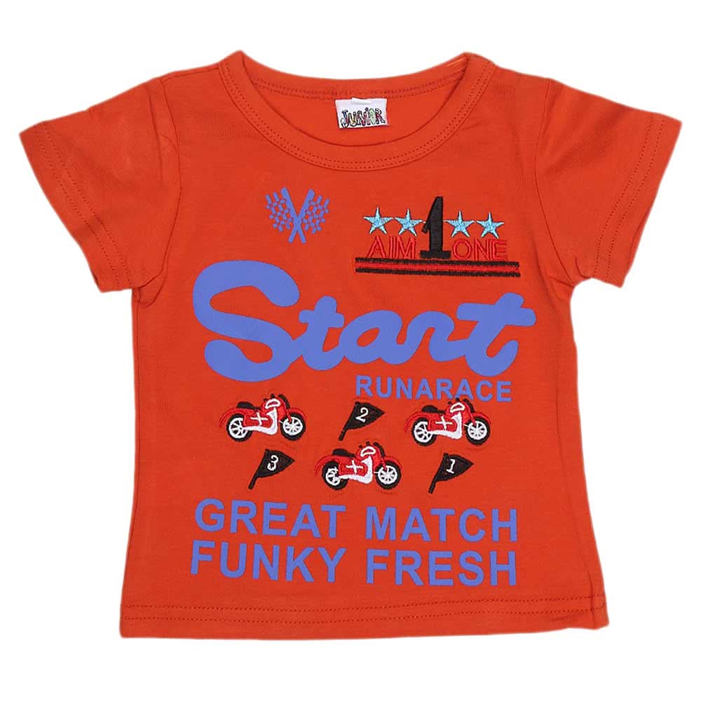 Newborn Boys T-Shirt - Orange, Kids, NB Boys Shirts And T-Shirts, Chase Value, Chase Value