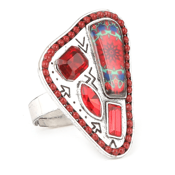 Women's Fancy Stone Ring - Red - test-store-for-chase-value