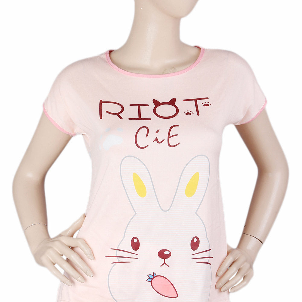 Women's 2 Piece Night Suit - Peach, Women, Night Suit, Chase Value, Chase Value