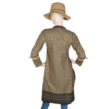 Women's Fancy Chikan Kurti - Brown, Women's Fashion, Chase Value, Chase Value