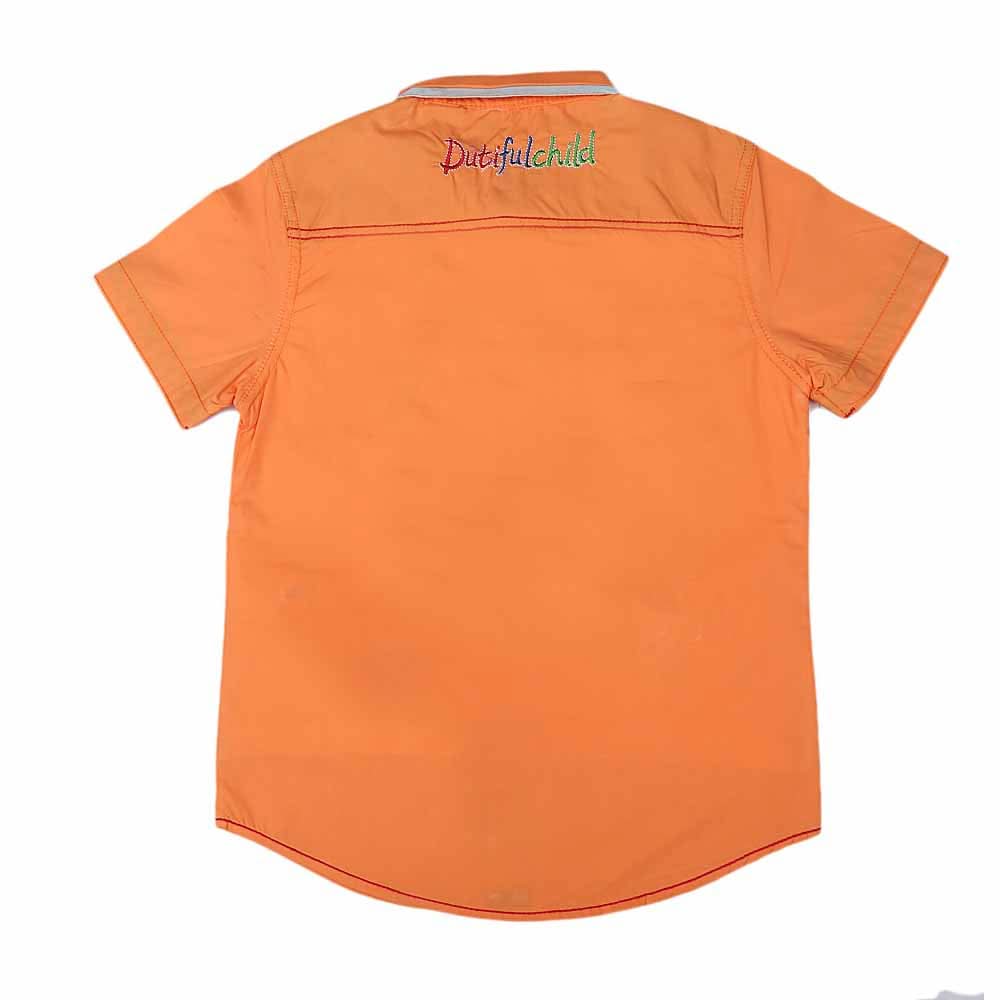 Boys Half Sleeves Printed Shirt - Orange, Kids, Boys Shirts, Chase Value, Chase Value