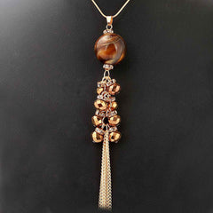 Women's Beads Long Mala - Brown, Women, Chains & Lockets, Chase Value, Chase Value