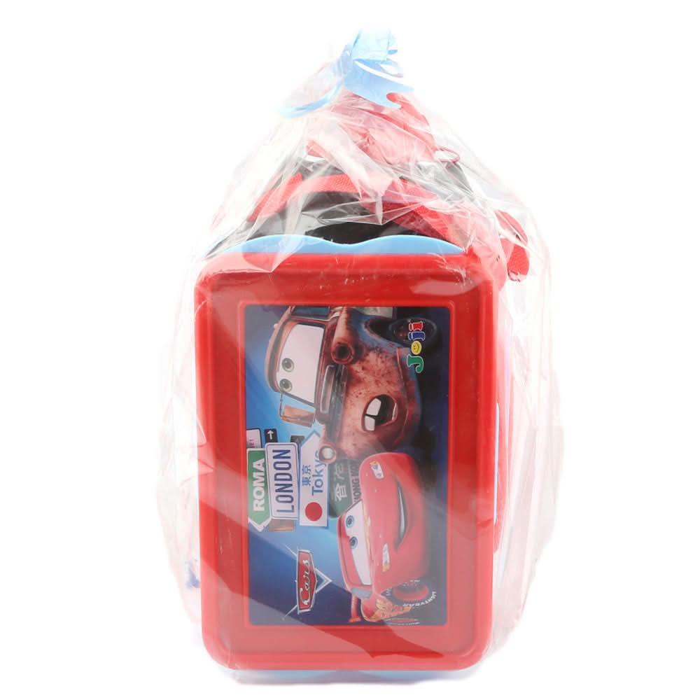 School Water Bottle With Lunch Box Black & Red- 1100 ML - test-store-for-chase-value