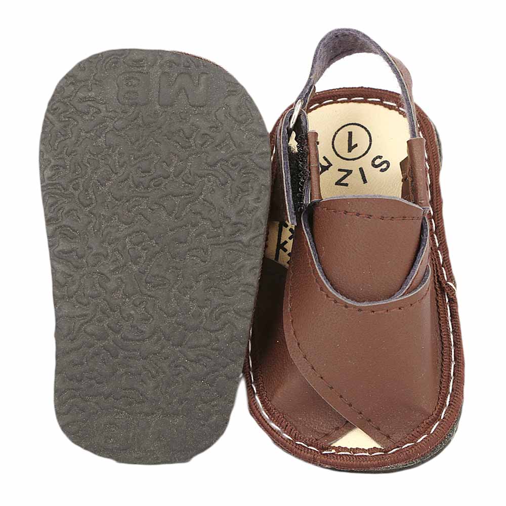 Newborn Boys Peshawari Sandal - Coffee, Kids, NB Shoes And Socks, Chase Value, Chase Value