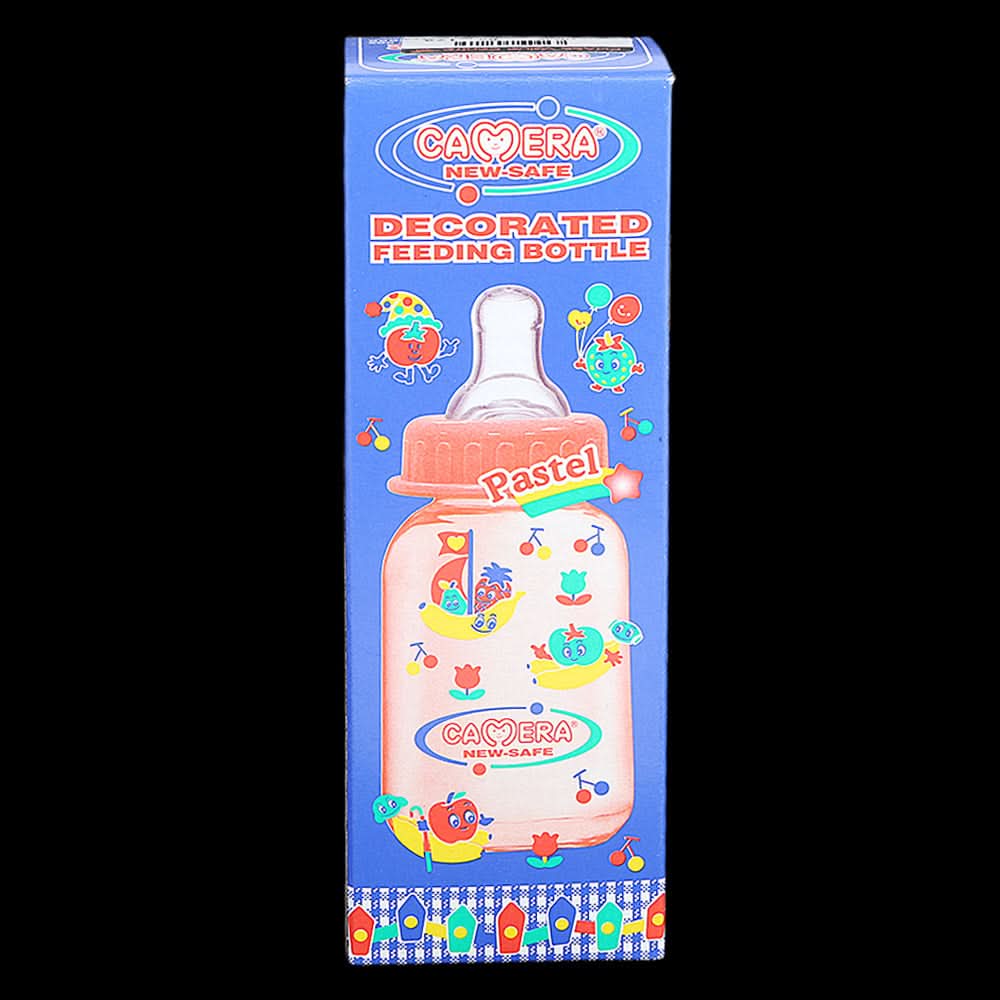 Camera Decorated Feeding Bottle 150ml/5oz - L-Blue, Kids, Feeding Supplies, Chase Value, Chase Value