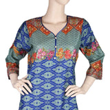 Women's Printed Lawn 2 Pcs Stitched Suit - Royal Blue, Women, Shalwar Suits, Chase Value, Chase Value