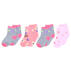 Girls Socks Pack Of 4 - Multi, Kids, Girls Socks, Chase Value, Chase Value