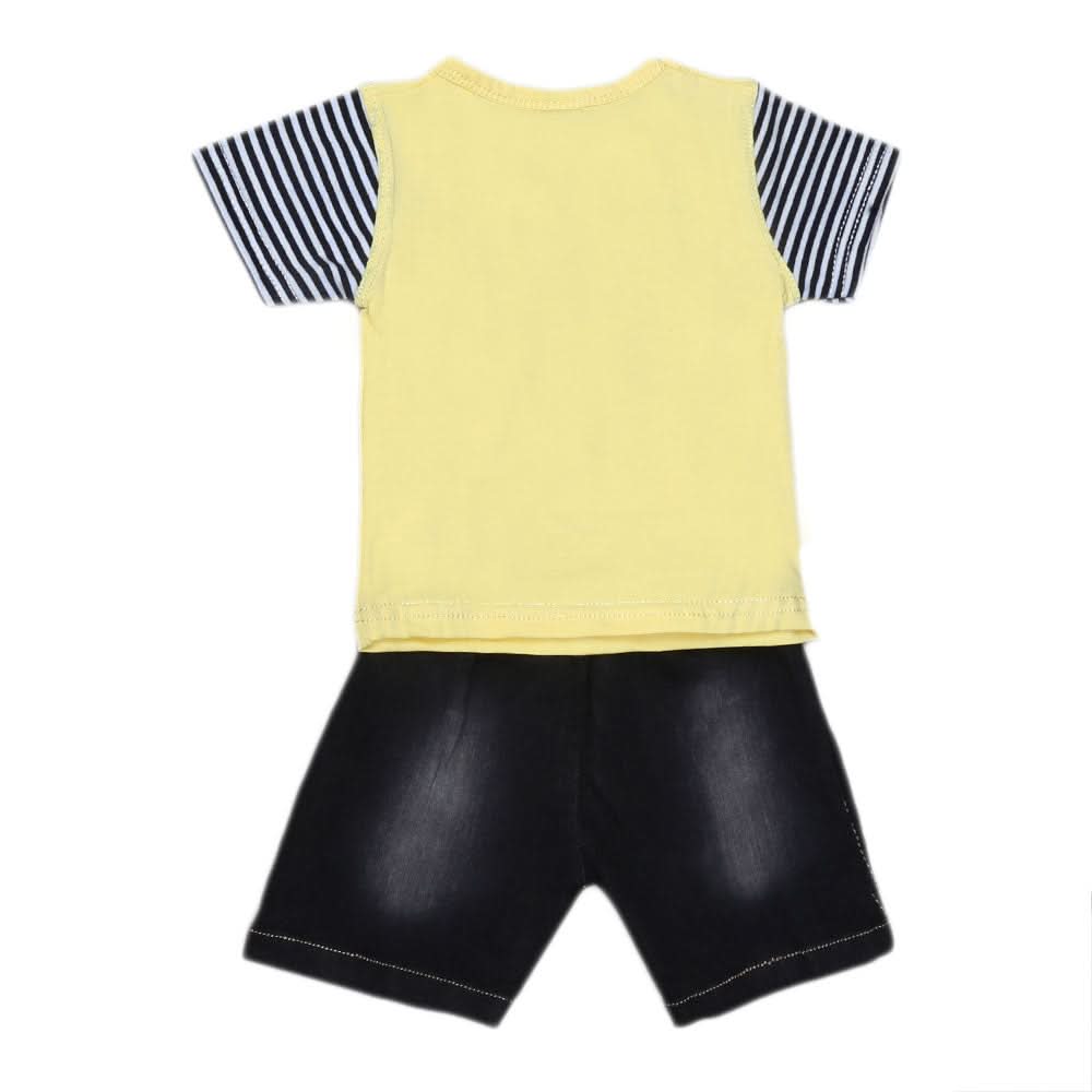 Newborn Boys Suit 2Pcs -Yellow, Kids, NB Boys Sets And Suits, Chase Value, Chase Value