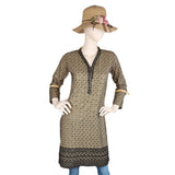 Women's Fancy Chikan Kurti - Brown, Women's Fashion, Chase Value, Chase Value