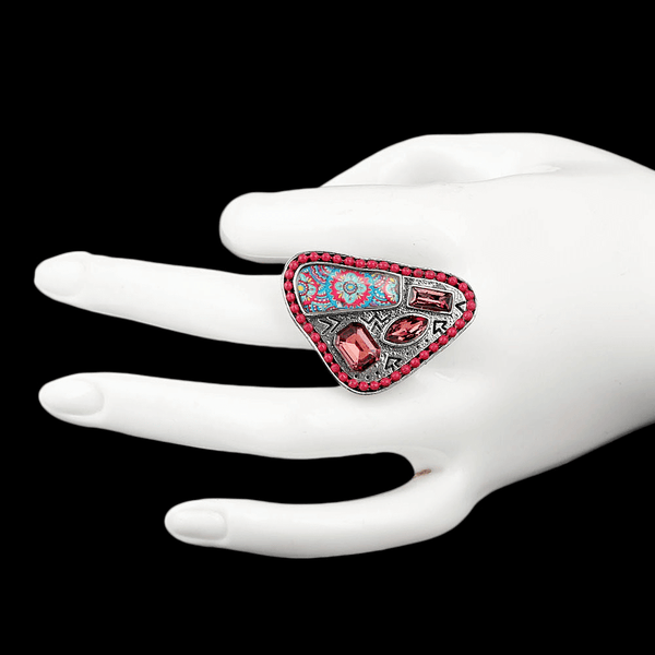 Women's Fancy Stone Ring - Pink - test-store-for-chase-value