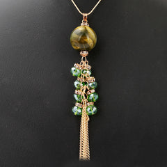 Women's Beads Long Mala - Olive, Women, Chains & Lockets, Chase Value, Chase Value