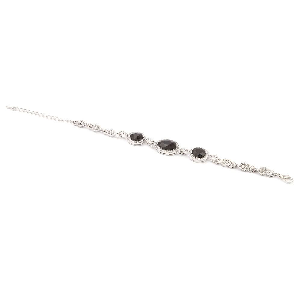 Women's Fancy Bracelet - Silver-Black, Women, Bangles & Bracelets, Chase Value, Chase Value