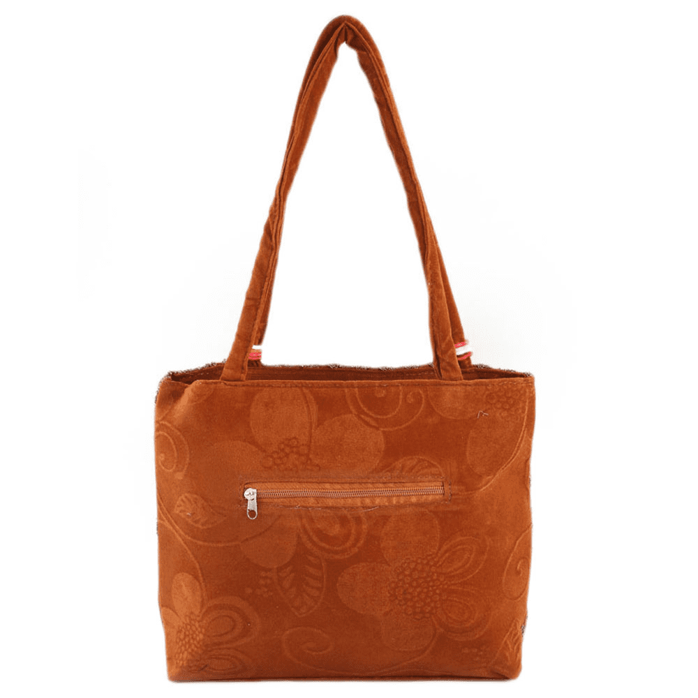 Women's Embroidery Handbag - Brown - test-store-for-chase-value