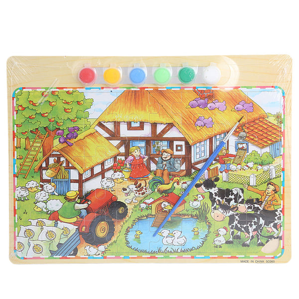 Wooden Puzzle With Painting - Multi - test-store-for-chase-value