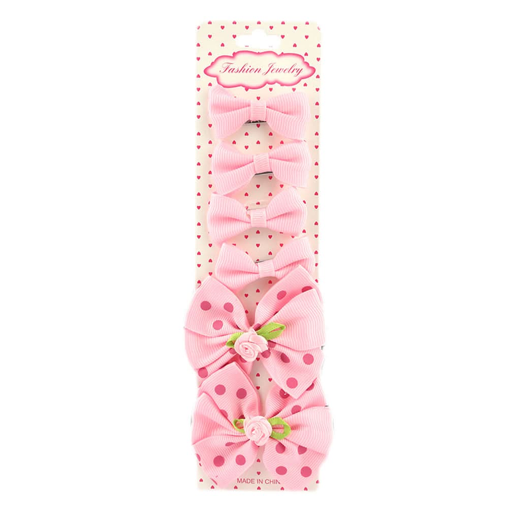 Girls Hair Pins 6 Pcs - Light Pink, Kids, Hair Accessories, Chase Value, Chase Value