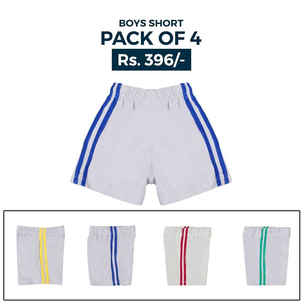 Boys Shorts Pack Of 4 - Multi, Kids, Boys Shorts, Chase Value, Chase Value