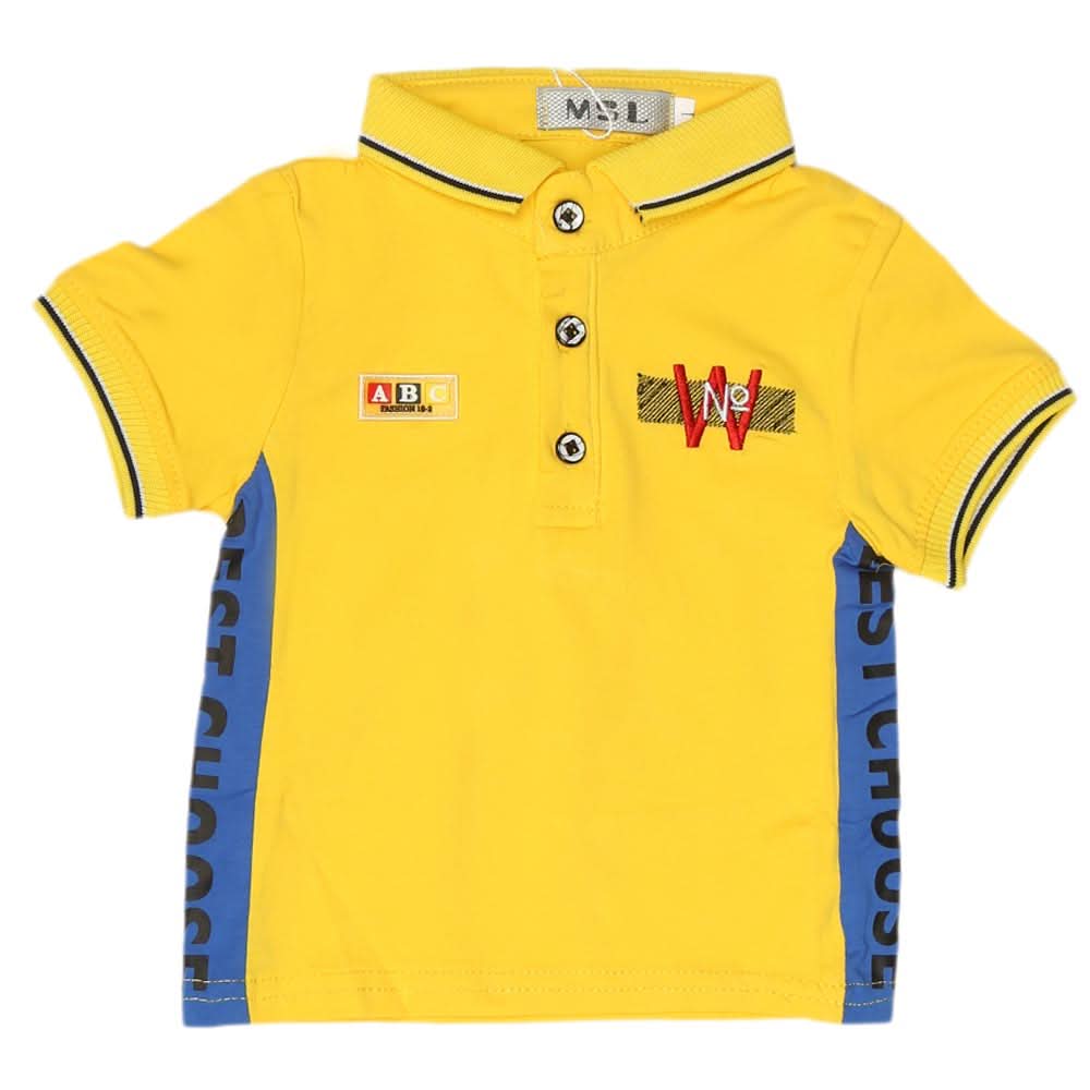 Boys Half Sleeves Polo T-Shirt - Yellow, Kids, Boys T-Shirts, Chase Value, Chase Value