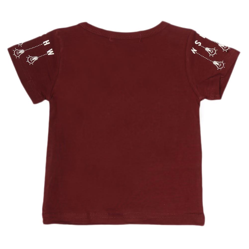 Newborn Boys T-Shirt - Maroon, Kids, NB Boys Shirts And T-Shirts, Chase Value, Chase Value