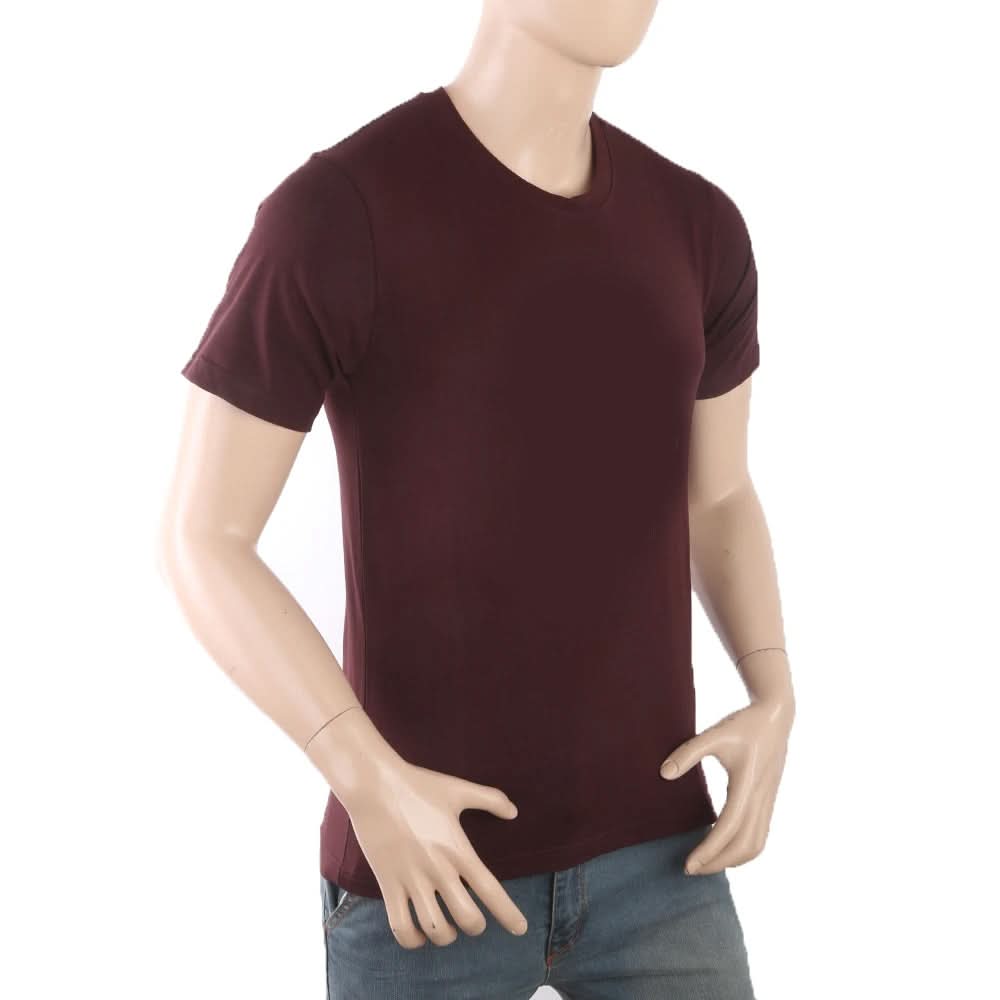 Men's Half Sleeves Printed T-Shirt - Maroon, Men, T-Shirts And Polos, Chase Value, Chase Value