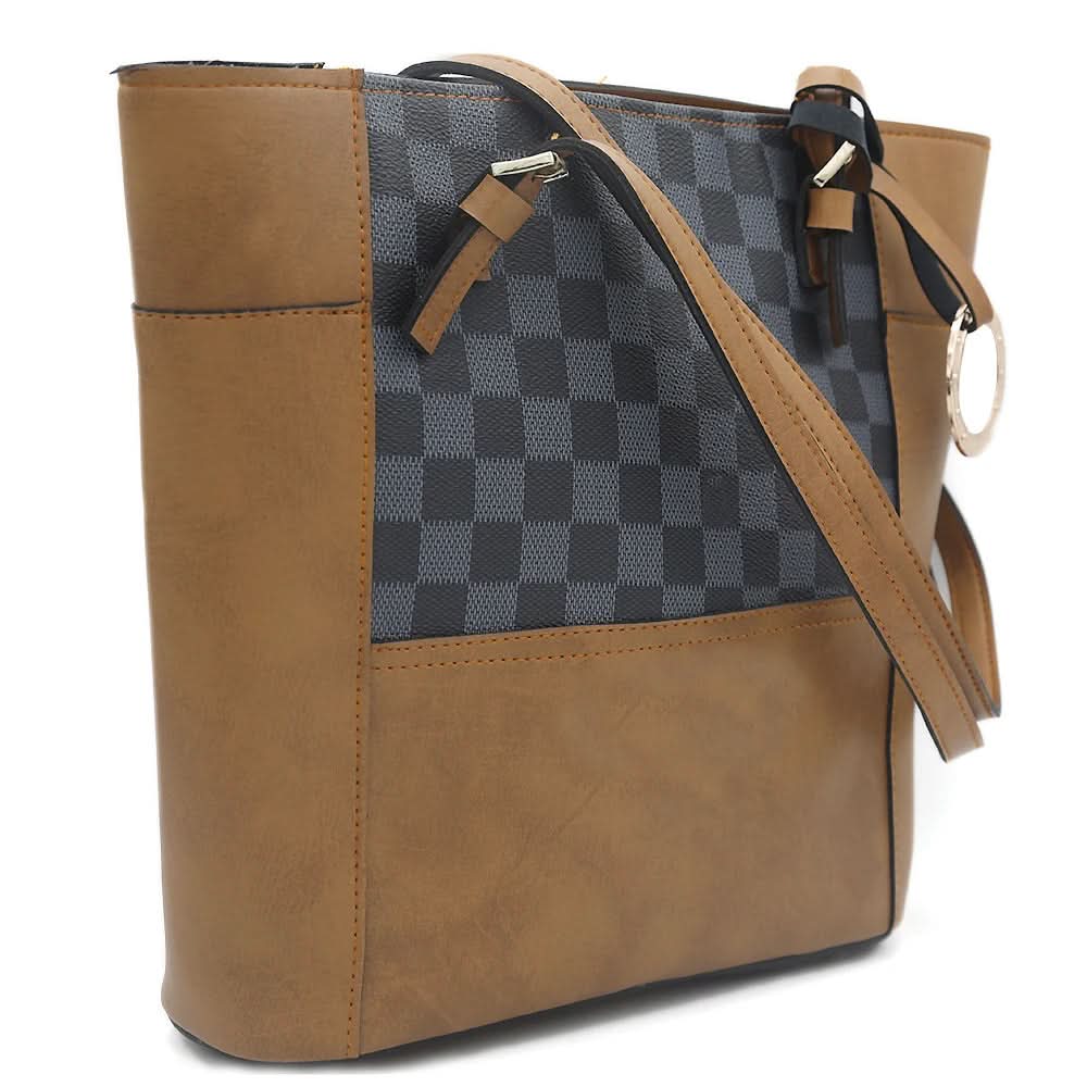 Women's Handbag H-81 - Brown & Navy Blue, Women, Bags, Chase Value, Chase Value