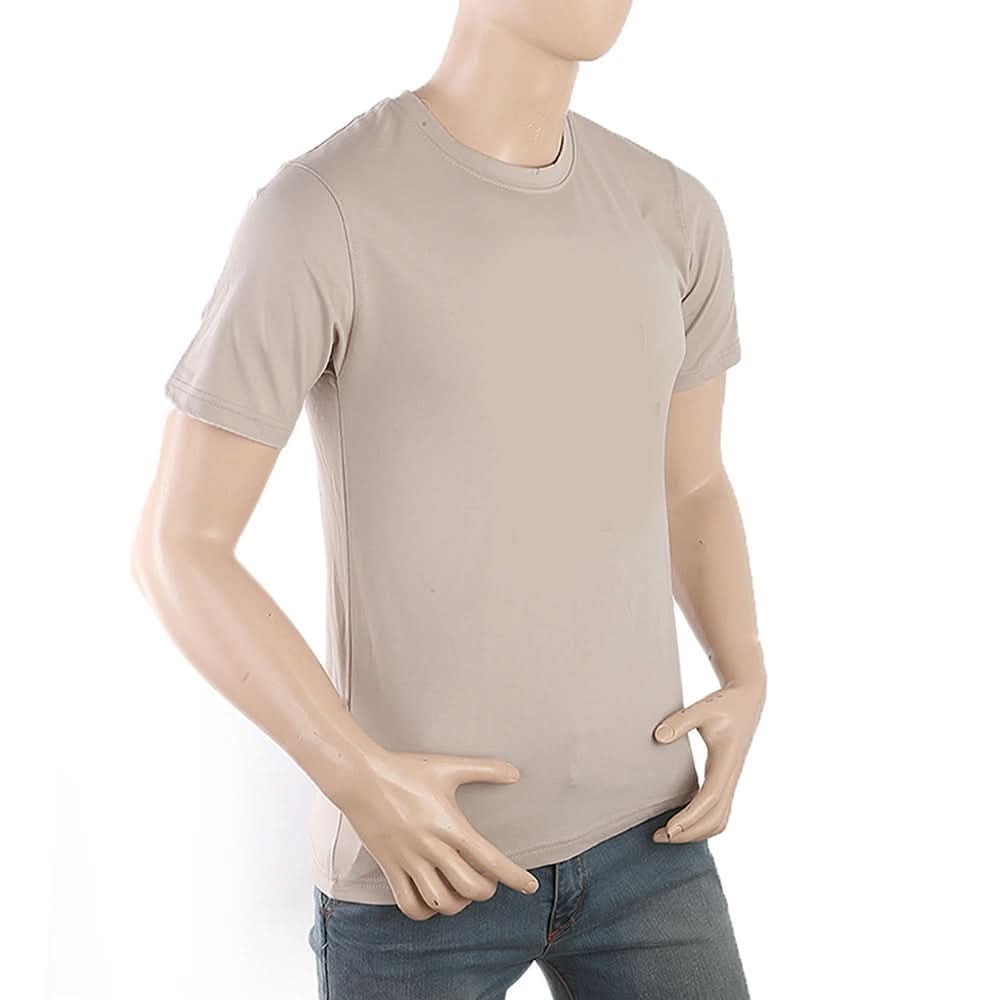 Men's Half Sleeves Printed T-Shirt - Beige, Men, T-Shirts And Polos, Chase Value, Chase Value
