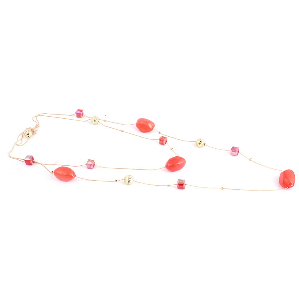 Women's Beads Long Mala - Orange, Women, Chains & Lockets, Chase Value, Chase Value