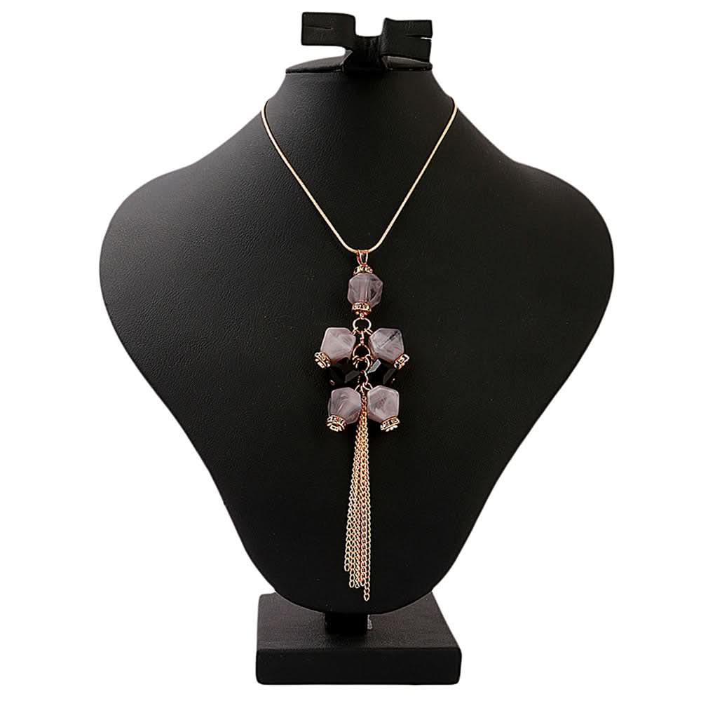 Women's Beads Long Mala - Grey, Women, Chains & Lockets, Chase Value, Chase Value