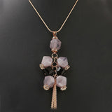 Women's Beads Long Mala - Grey, Women, Chains & Lockets, Chase Value, Chase Value