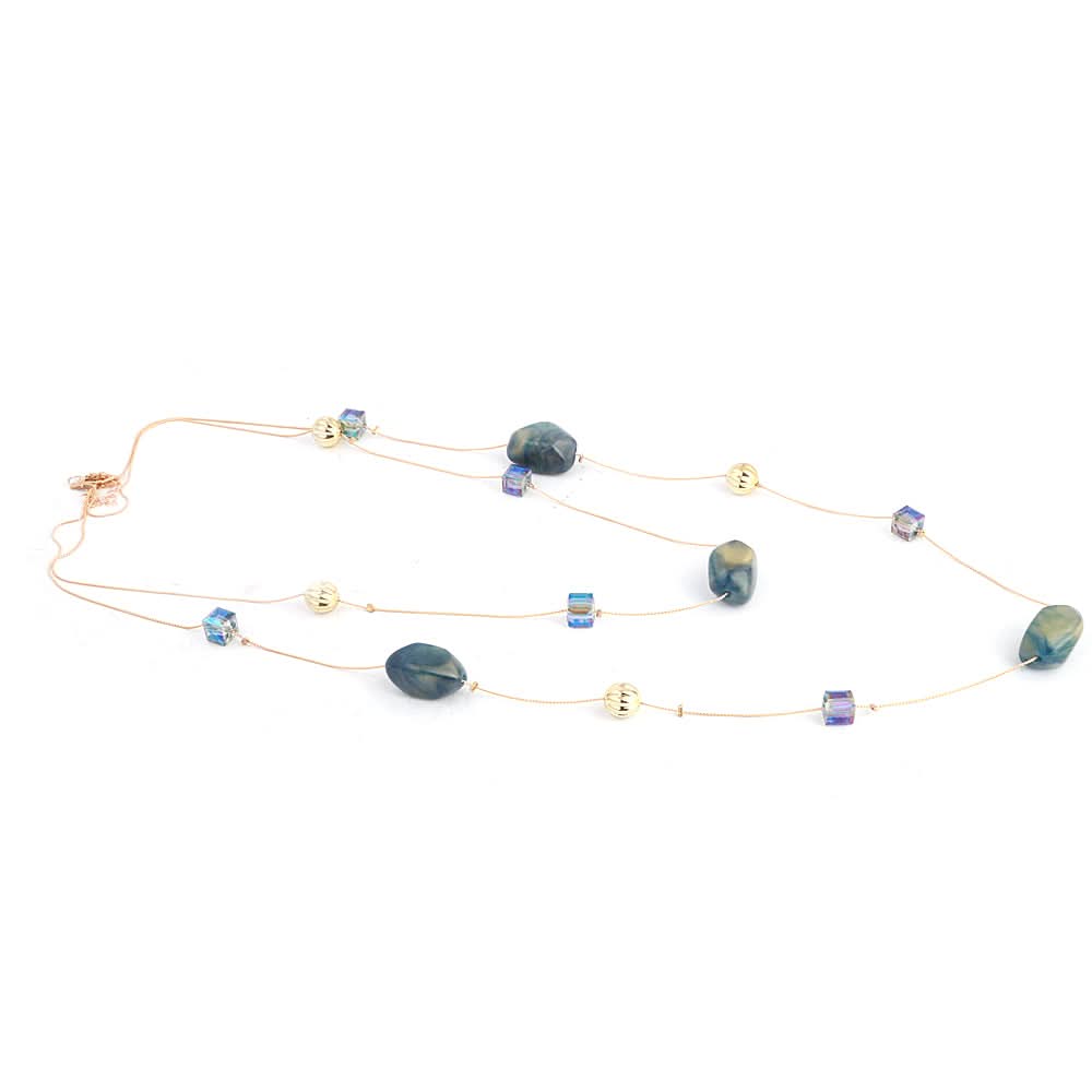 Women's Beads Long Mala - Steel Blue, Women, Chains & Lockets, Chase Value, Chase Value