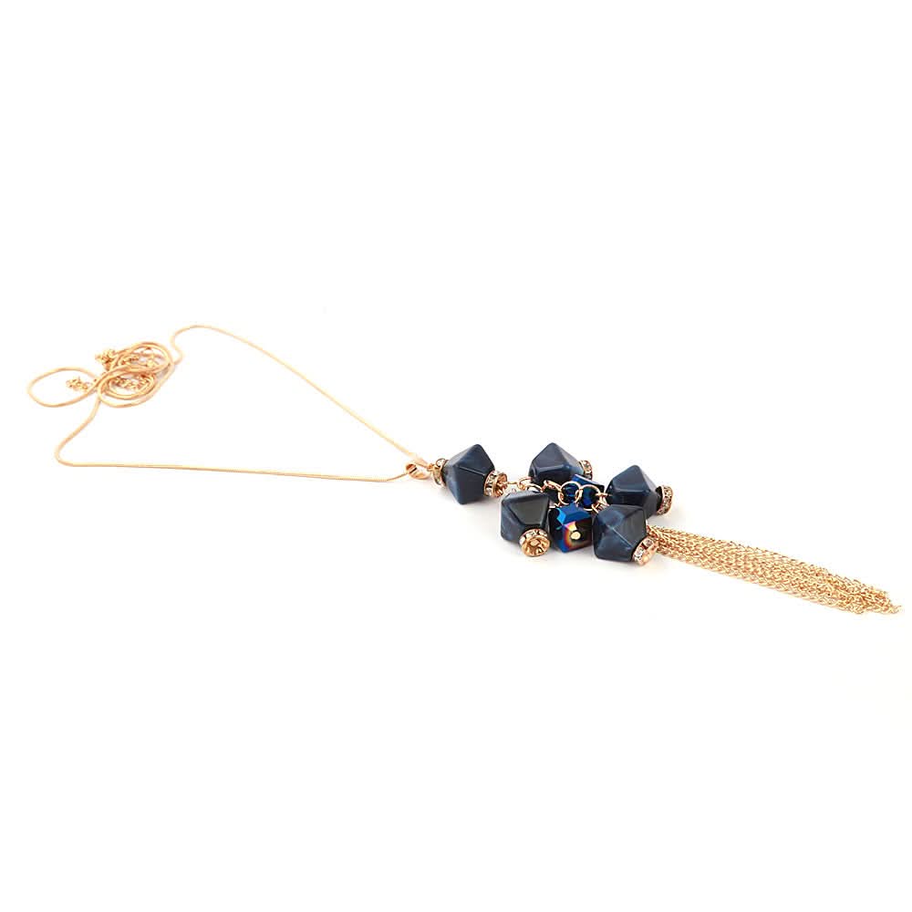 Women's Beads Long Mala - Navy Blue, Women, Chains & Lockets, Chase Value, Chase Value