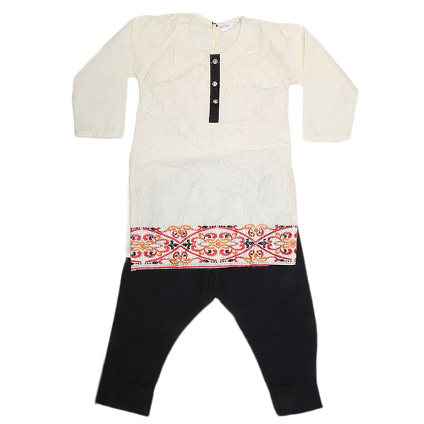 Girls Embroidered 2 Piece Suit - Fawn, Kids, Girls Sets And Suits, Chase Value, Chase Value