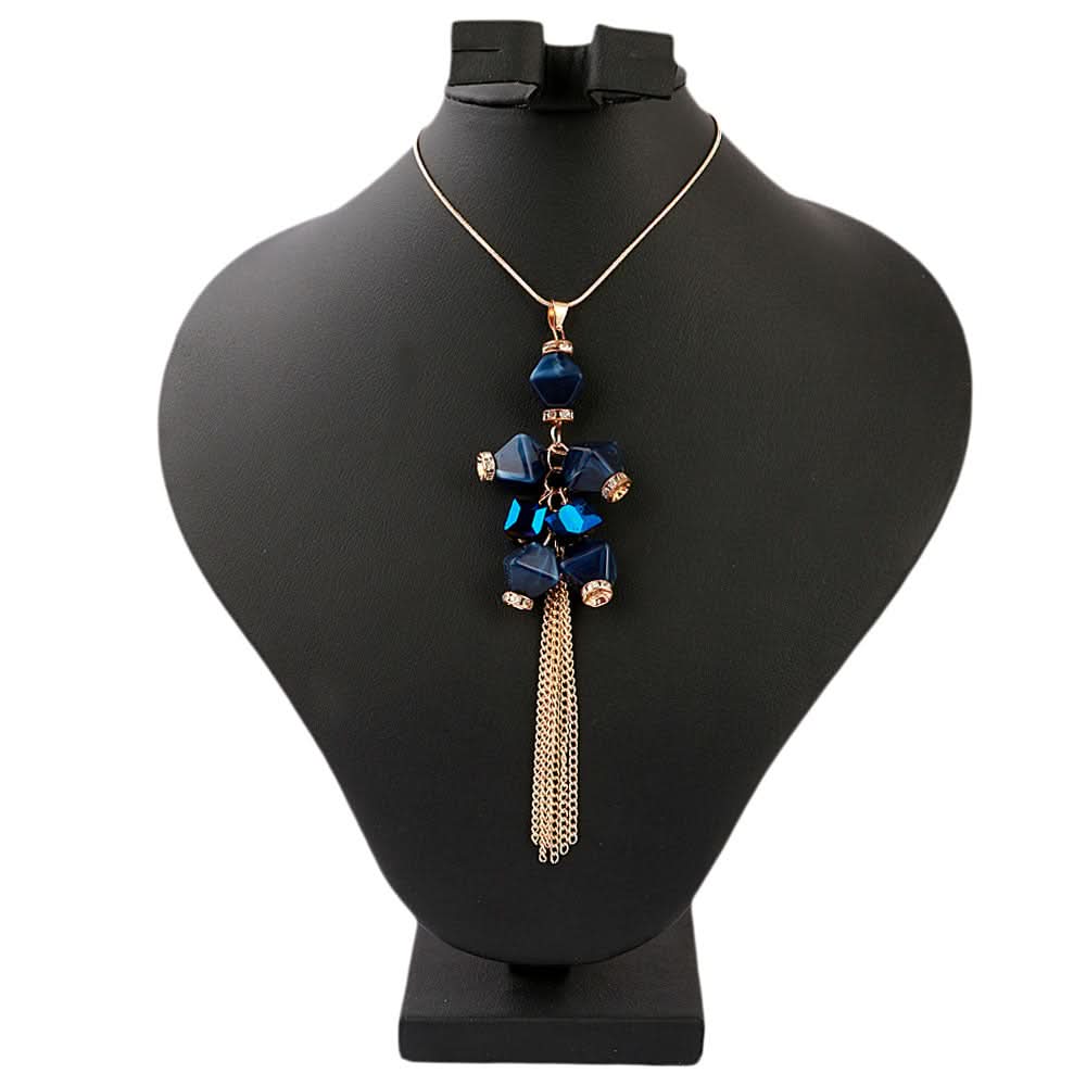 Women's Beads Long Mala - Navy Blue, Women, Chains & Lockets, Chase Value, Chase Value