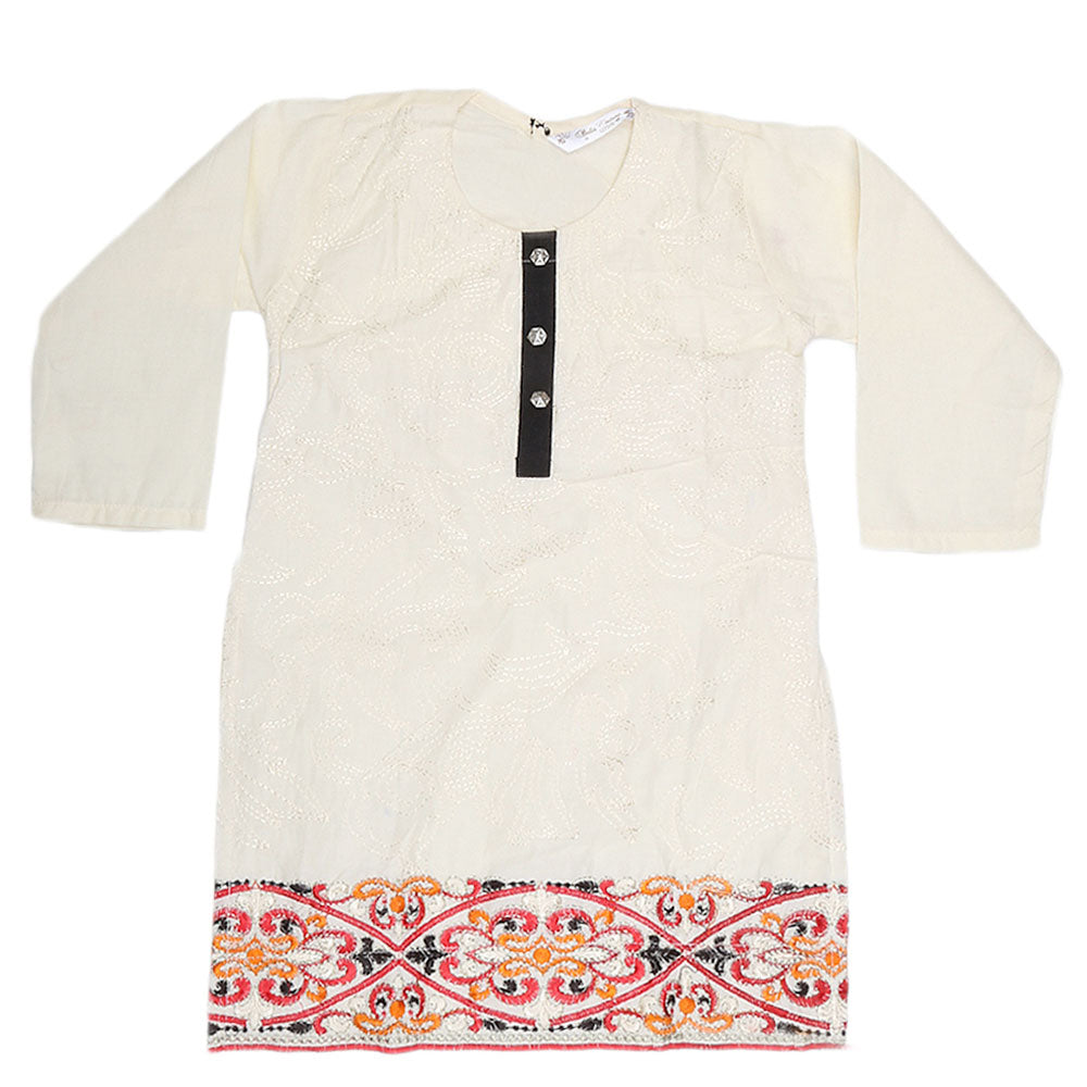 Girls Embroidered 2 Piece Suit - Fawn, Kids, Girls Sets And Suits, Chase Value, Chase Value