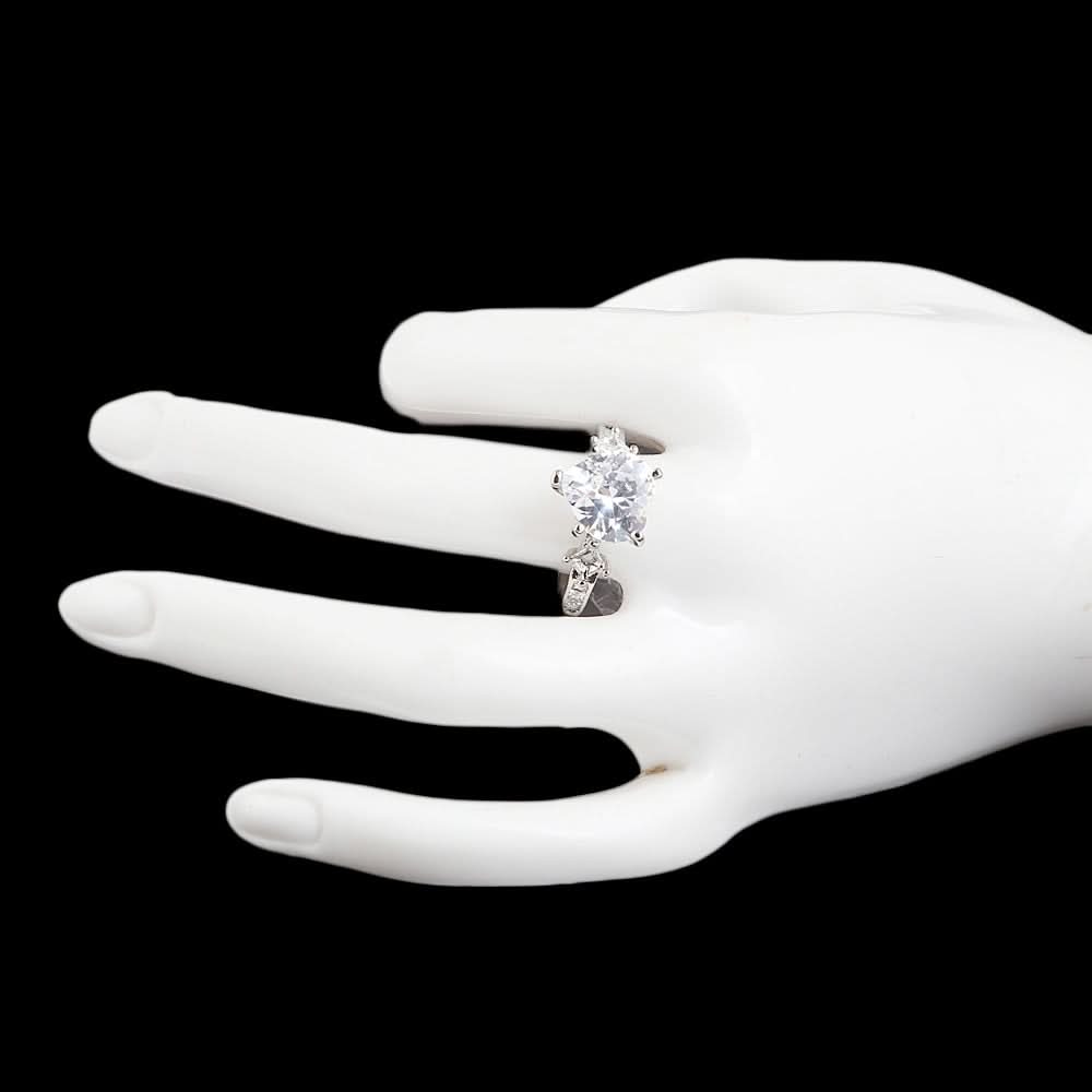 Women's Fancy Stone Ring - Silver - test-store-for-chase-value
