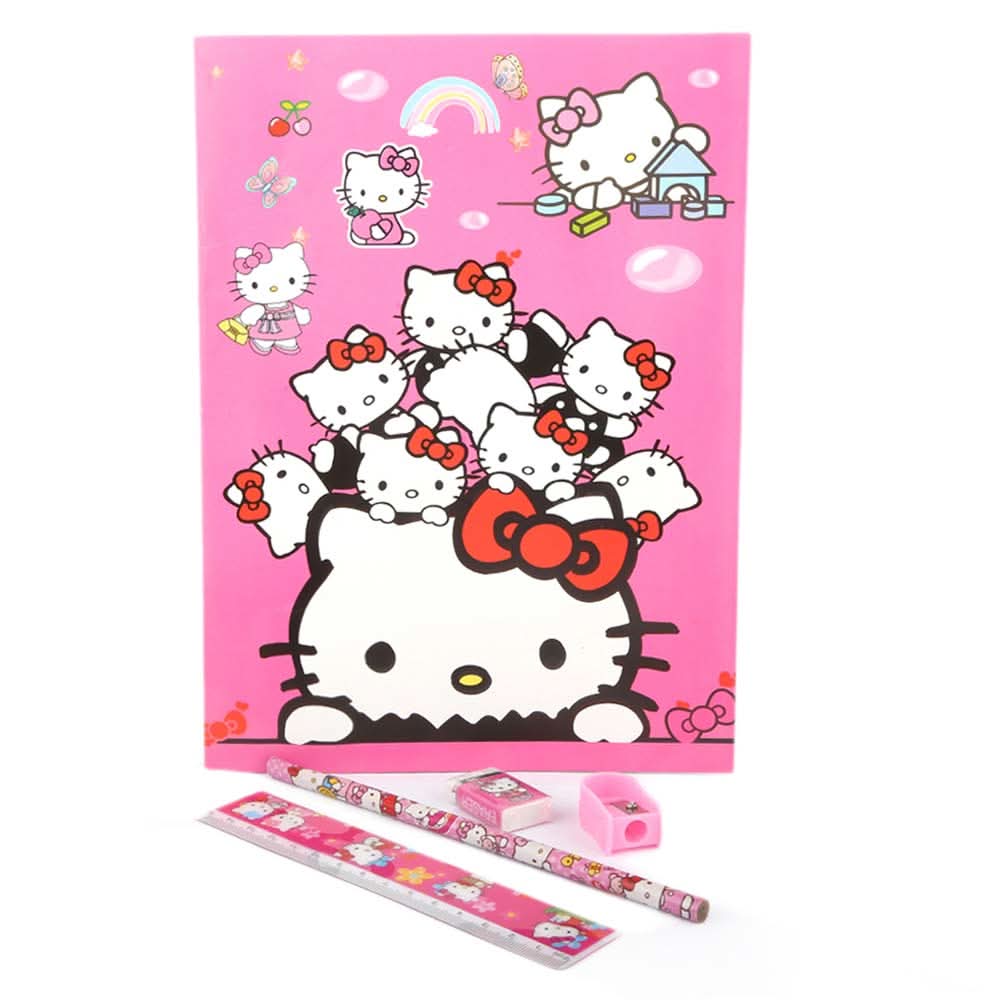 Hello Kitty Stationery Set 5 Pcs - Pink, Kids, Pencil Boxes And Stationery Sets, Chase Value, Chase Value