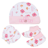 Newborn Cap Set 3 Pcs - Pink - test-store-for-chase-value