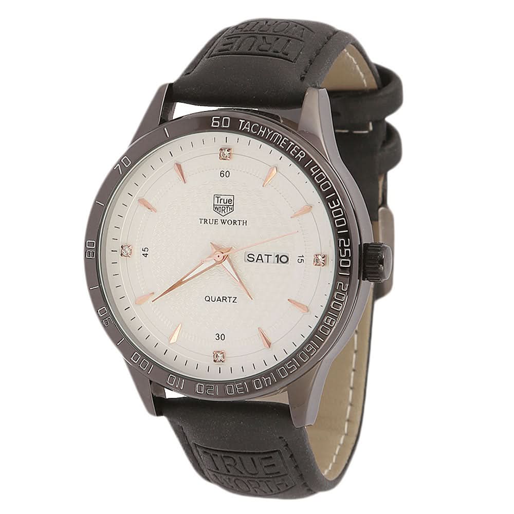 Men's wrist watch - Black-White, Men, Watches, Chase Value, Chase Value