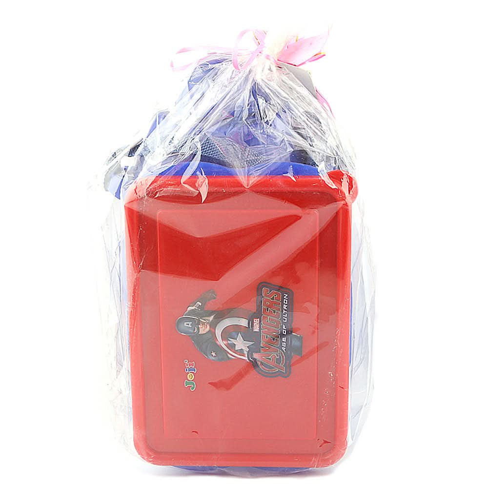 School Water Bottle With Lunch Box Royal Blue- 1100 ML - test-store-for-chase-value