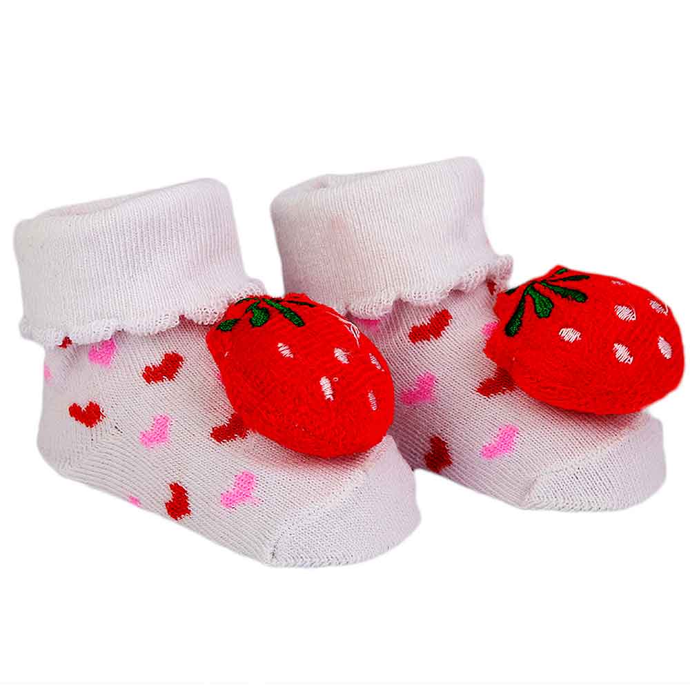 Newborn Booties - White, Kids, NB Shoes And Socks, Chase Value, Chase Value