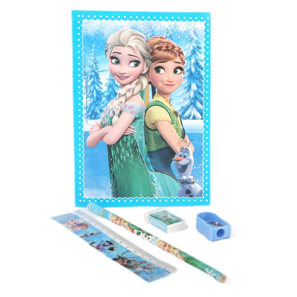 Frozen Stationery Set 5 Pcs - Blue, Kids, Pencil Boxes And Stationery Sets, Chase Value, Chase Value