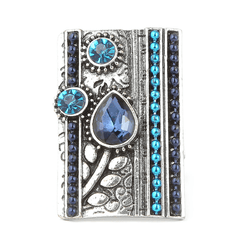 Women's Fancy Stone Ring - Silver - Blue - test-store-for-chase-value