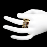 Women's Fancy Stone Ring - Golden - Red - test-store-for-chase-value