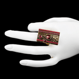 Women's Fancy Stone Ring - Golden - Pink - test-store-for-chase-value