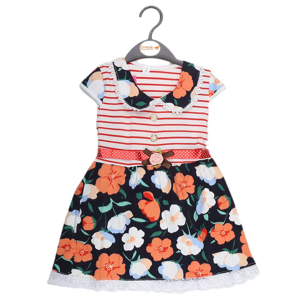 Girls Fancy Frock - Red, Kids, Girls Frocks, Chase Value, Chase Value