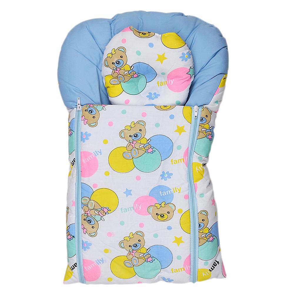 Newborn Sleeping Bag With Pillow - White - Blue, Kids, Sleeping Bags, Chase Value, Chase Value