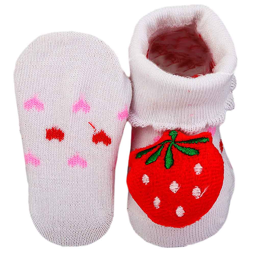 Newborn Booties - White, Kids, NB Shoes And Socks, Chase Value, Chase Value