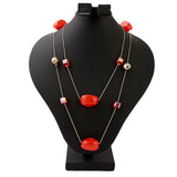 Women's Beads Long Mala - Orange, Women, Chains & Lockets, Chase Value, Chase Value