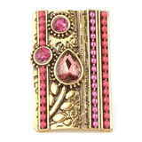 Women's Fancy Stone Ring - Golden - Pink - test-store-for-chase-value