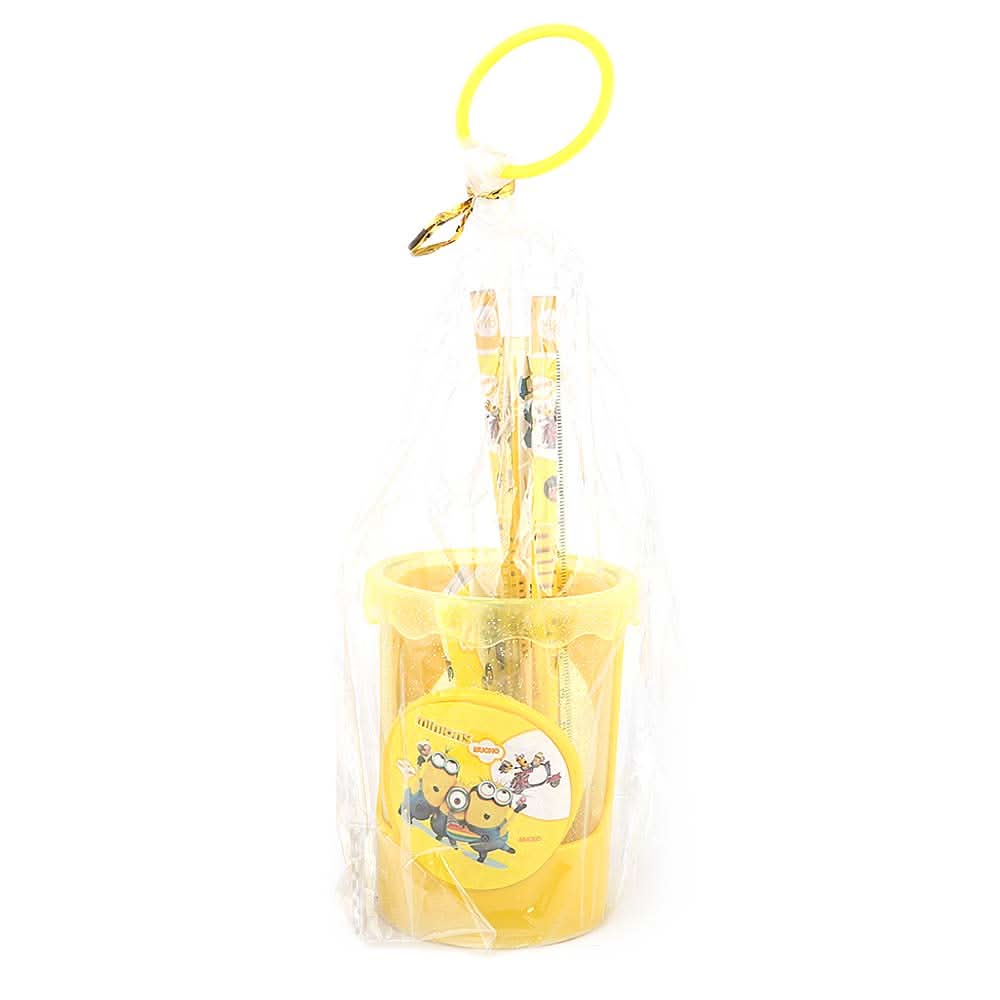 Minions Stationery Set 5 Pcs - Yellow, Kids, Pencil Boxes And Stationery Sets, Chase Value, Chase Value