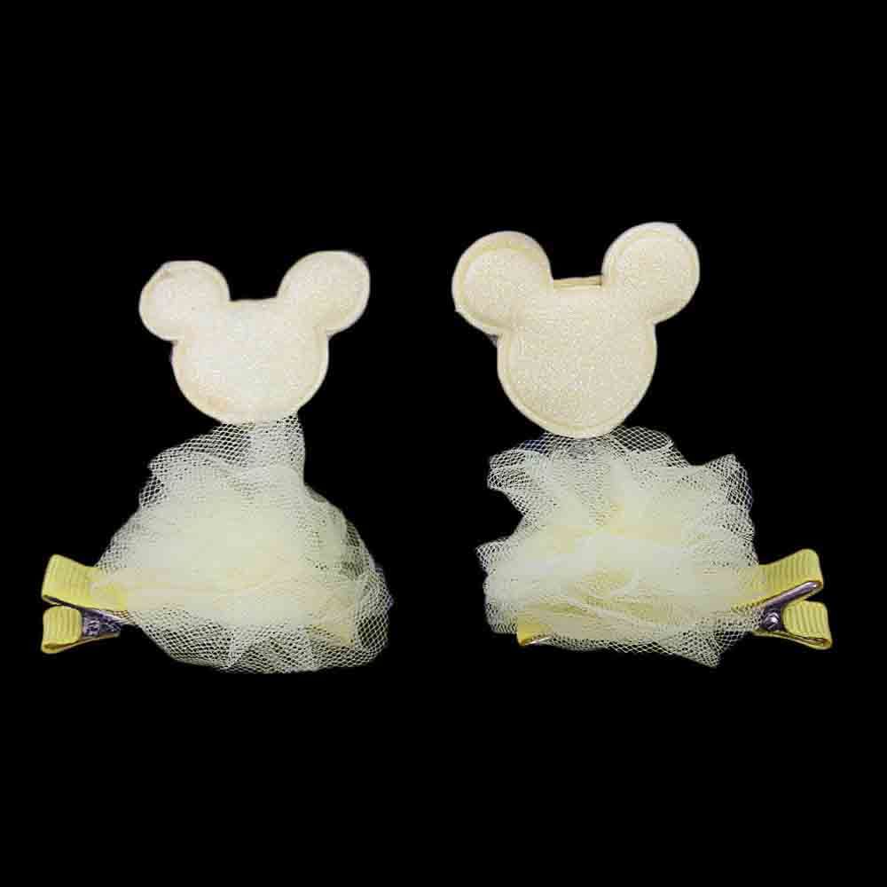 Girls Hair Pin 2 Pcs- Yellow, Kids, Hair Accessories, Chase Value, Chase Value